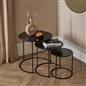 OHS Manhattan Nesting Table Stacking Coffee Side Wooden Effect Tables Set of 2/3