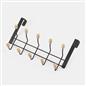 Over Door 10 Hooks Coat Hanger Wood Organiser Space Saving Home Storage Rail
