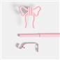 OHS Bow Curtain Pole Extendable 70-220cm Metal 16mm Finnials Decor