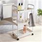 OHS Trolley Cart 3 Tier Roll Bathroom Storage Portable Kitchen Home Organiser