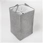 Laundry Basket Bag Foldable Drawstring Clothes Bin Organiser Faux Linen Handles