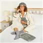 OHS Ribbed Faux Fur Winter Gift Set Hot Water Bottle Socks Eye Mask Scrunchie