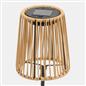 OHS Solar Table Lamp Rattan Cordless Outdoor Garden Light Dusk Sensor
