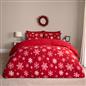 Snowflake Teddy Fleece Duvet Cover Bedding Set Winter Christmas Quilt Bed Soft