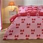 OHS Cherry Bow Bedding Set Microfibre Reversible Duvet Cover with Pillowcase