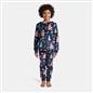 OHS Print Pyjama Set Pull Over Soft Fleece Kids Winter Loungewear Nightwear