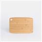 OHS Bamboo Cutting Board Set of 3 Natural Chopping Serving Platter Non-Slip