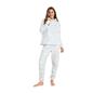 OHS Bow Print Loungewear Set Winter Sherpa Nightwear 2-Piece Hoodie Jogger Gift