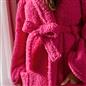 OHS Teddy Fleece Dressing Gown Floor Length Hooded Bathrobe Winter Loungewear