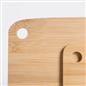 OHS Bamboo Cutting Board Set of 3 Natural Chopping Serving Platter Non-Slip