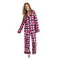 OHS Geo Print Pyjama Set Jersey Button Through Ultra Soft Nightwear Loungewear