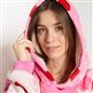OHS Bow Lattice Hoodie Blanket Sherpa Lined Fleece Wearable Throw Thermal