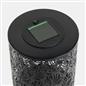 OHS Solar Floor Lamp Carved Metal Cordless Outdoor Garden Light Dusk Sensor