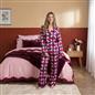 OHS Geo Print Pyjama Set Jersey Button Through Ultra Soft Nightwear Loungewear