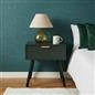 OHS Ribbed Bedside Nightstand 1 Drawer Storage Unit Wooden End Table