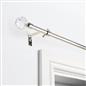 OHS 70-120cm Curtain Pole Extendable Metal 16mm Ball Trumpet Twist Finnials