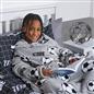 Kids Fleece Blanket with Sleeves Arms Wearable Supersoft Cosy Plush Warm Throw