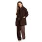 OHS Waterfall Cardigan Warm Teddy Fleece Open Front Wrap Loungewear Outwear