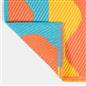 OHS Garden Rug Waved Lines Print Outdoor Waterproof Area Mat Patio Decor
