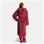 OHS Cable Knit Dressing Gown Flannel Fleece Winter Loungewear Hooded Bathrobe