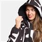 OHS Drying Changing Robe Geo Print Sherpa Lined Water Resistant Oversize Coat