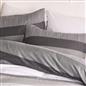 OHS Multi Stripe Bedding Set Microfibre Reversible Duvet Cover with Pillowcase
