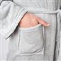 OHS Mens Dressing Gown Long Hooded Soft Flannel Fleece Sherpa Bathrobe Lounge