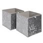 OHS Crushed Velvet Storage Boxes Cube Set Square Foldable Folding Toys Clothes