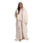 OHS Teddy Fleece Dressing Gown Floor Length Hooded Bathrobe Winter Loungewear