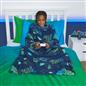 Kids Fleece Blanket with Sleeves Arms Wearable Supersoft Cosy Plush Warm Throw