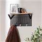 OHS Coat Rack Wall Mounted Shelf Engineered Wood Floating Display Unit