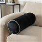 OHS Piped Edge Bolster Cushion Matte Velvet Bedroom Sofa Plump Filled Pillow