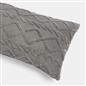 OHS Cable Knit Bolster Cuddle Cushion Fleece Back Support Filled Reading Pillow