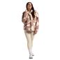 OHS Half Zip Hoodie Geometric Print Teddy Fleece Jumper Pullover Sweatshirt