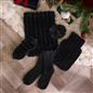 OHS Ribbed Faux Fur Winter Gift Set Hot Water Bottle Socks Eye Mask Scrunchie