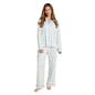 OHS Bows Pyjama Set Womens Jersey Button Through Soft Nightwear Loungewear
