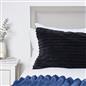 OHS Ribbed Bolster Pillow Faux Fur Long Luxury Soft Maternity Support Cushion