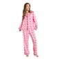 OHS Bows Pyjama Set Womens Jersey Button Through Soft Nightwear Loungewear