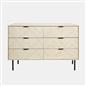 OHS Chevron Storage Unit Chest Engineered Wood 6 Drawer Cabinet Sideboard
