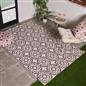 OHS Tiles Print Garden Rug Outdoor Waterproof Area Mat Patio Decor