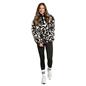 OHS Print Teddy Fleece Half Zip Jumper Womens Pullover Sweatshirt Long Sleeve