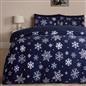 Snowflake Teddy Fleece Duvet Cover Bedding Set Winter Christmas Quilt Bed Soft