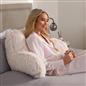 OHS Fluffy Cuddle Cushion Reading Pillow with Arms Lumbar Bed Chair