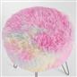 Fluffy Footstool Hairpin Fleece Bedroom Vanity Seat Modern Pouffe Decor Chair
