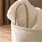Velvet Storage Basket Hamper Clothes Toys Organiser Fabric Washing Bag Handles