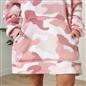 Dreamscene Camo Oversized Hoodie Blanket Giant Hiking Wearable Sherpa Sweatshirt