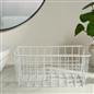 Wire Storage Basket Organiser Tidy Clothing Towel Holder Space Saving Solution