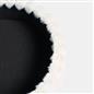 OHS Faux Fur Stool Hairpin Ribbed Fleece Round Vanity Seat Foot Rest Chair