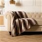 Stripe Throw Over Blanket Faux Fur Fleece Super Soft Plush Sofa Warm Bedspread