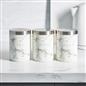 OHS Marble Tea Coffee Sugar Canisters Set of 3 Kitchen Storage Jars with Lids